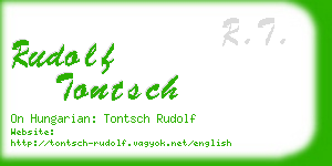 rudolf tontsch business card